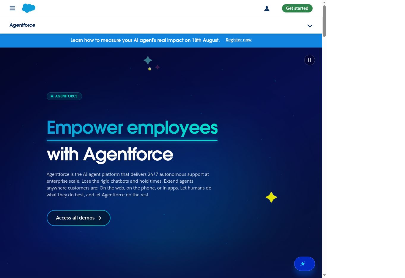 Public Salesforce Agentforce source page captured 22 September 2026