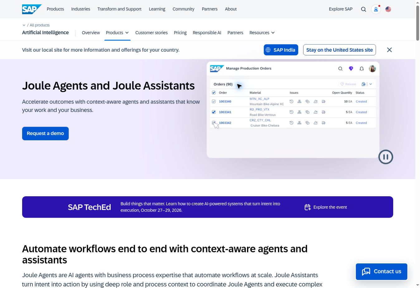 Public SAP Joule Agents source page captured 22 September 2026